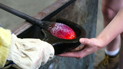 Glass blowing at Canberra Glassworks
