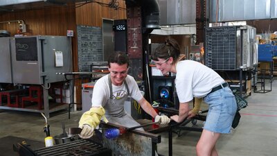 Make Your Own Vessel Glass blowing experience at Canberra Glassworks