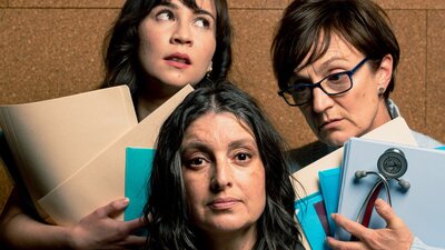 3 women staring at each other