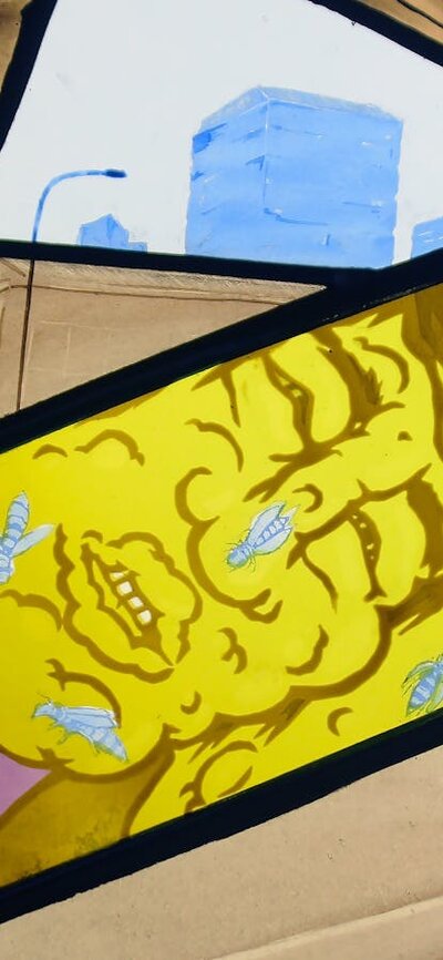 Jordan Benson, Kickflip, 2023 Led Glass Artwork