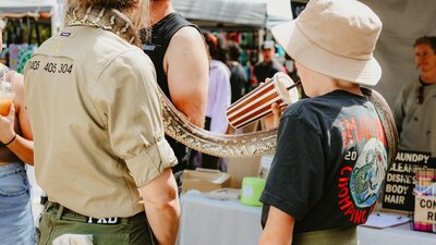 Canberra Snake Rescue at Haig Park Village Markets An image of Canberra Snake Rescue at the market