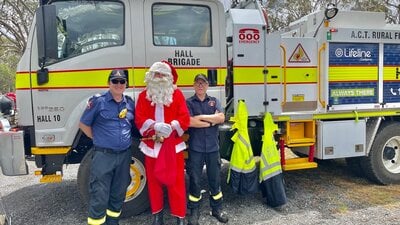 Hall Fire Brigade with Santa