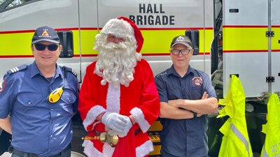 Hall Fire Brigade with Santa