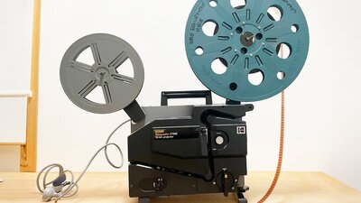 Classic film camera with film reels