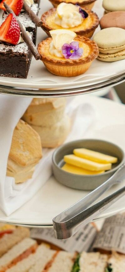High Tea at Pavilion High tea stand with selection of finger foods