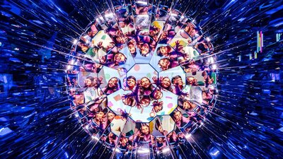 Child enjoying the Illuminate exhibition