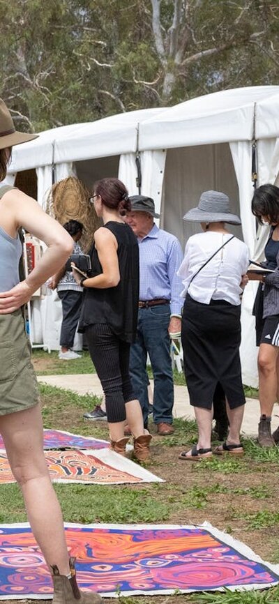 Buyers at the AIATSIS Indigenous Art Market