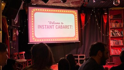 Poster for “Instant Cabaret: Halloween Special” impro show on Nov 1 at Smith’s Alternative.
