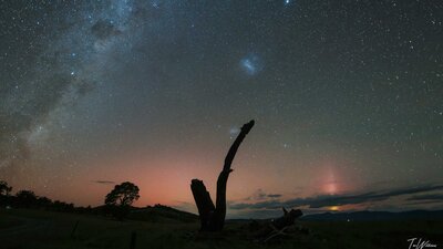 Other lights associated with the aurora such as STEVE can also be occasionally seen in photos STEVE (Strong Thermal Emission Velocity Enhancement) can be sen as the searchlight like light