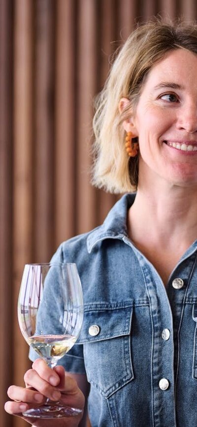 Emma Shaw teaches wine with Canberra Cellar Door A photo of wine educator Emma Shaw talking