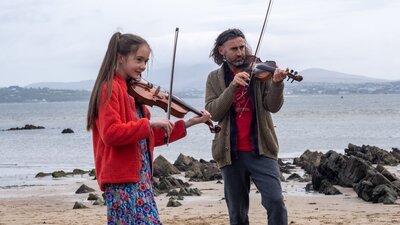 Molly playing with her dad