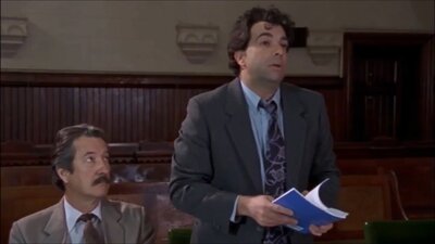 "It's the Vibe! Courtroom scene" Rob Sitch, The Castle, 1997. Screen grab from the courtroom scene in the 1997 movie 'The Castle'.