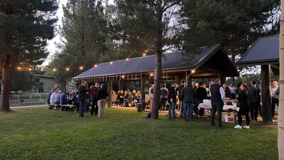 Functions held in the Viewing Park at the National Zoo and Aquarium Large catered function in the viewing park, guests celebrating a corporate party with drinks and BBQ