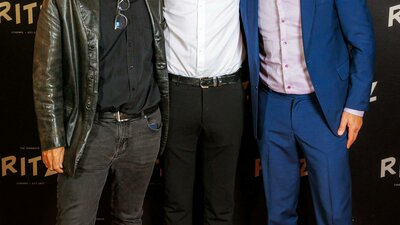 Felix Williamson, Mitchell Law, Jonny Pasvolsky pose at the Sydney Premiere Felix Williamson, Mitchell Law, Jonny Pasvolsky pose at the Sydney Premiere