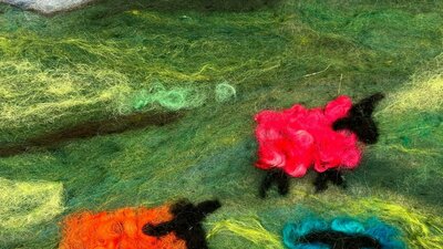 Landscape Wool Painting Landscape Wool Painting