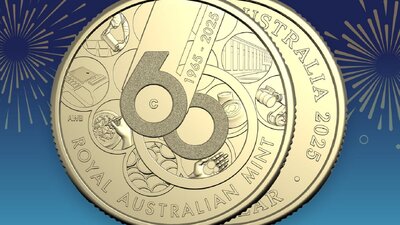 Showing the design of the 2025 coin for 60th anniversary of the mint