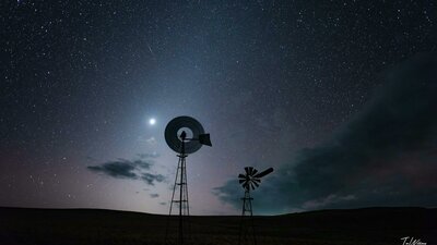 This shows the phenomenon of the Zodiacal light visible around March and September each year due