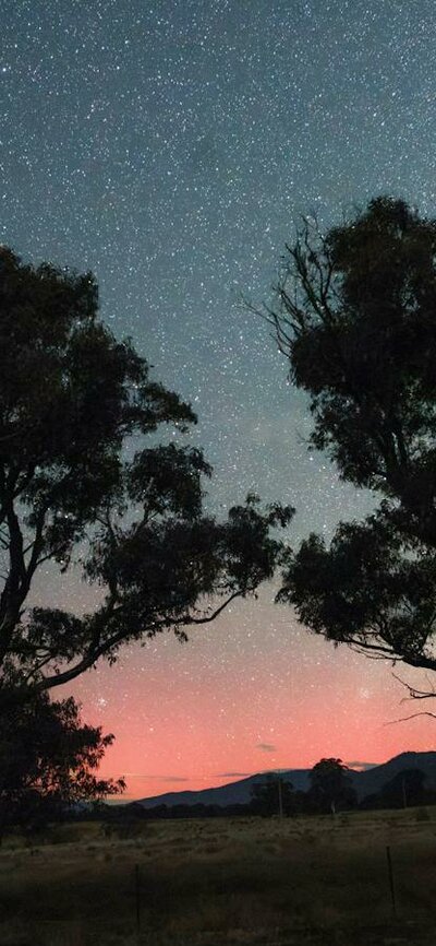 Aurora Australis Tharwa area This shows the aurora at one of the sites where the workshop is conducted