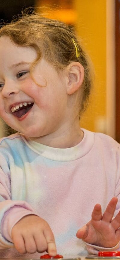 A child in The Shed at Little Explorers' Days