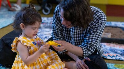 Child and mother at Questacon's Little Explorers' Days