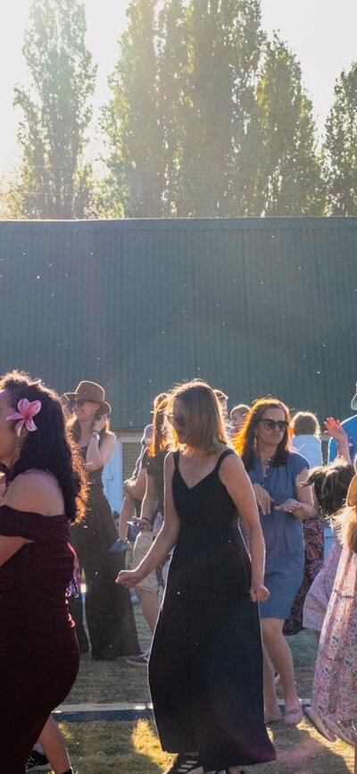 People dancing near stage at Live at Lanyon
