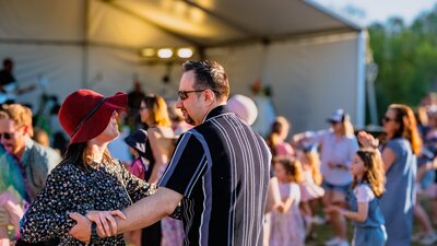 Couple dancing at Live at Lanyon