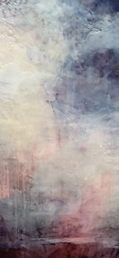 Liz Priestley - Gilded Light, 2026 Encaustic on Birch 125 x 125 cm