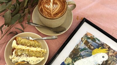 Coffee, cake and art making