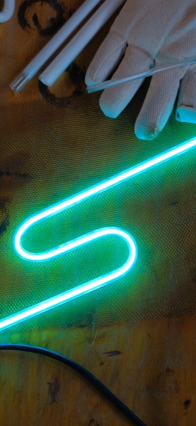 Neon Squiggle Glass