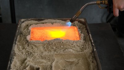 Sandcasting getting flamed
