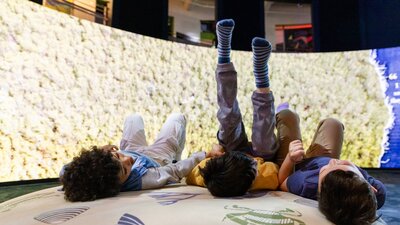 Children enjoying the Mangroves - Tales from the Tide exhibition at Questacon
