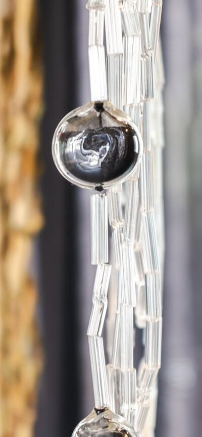 Detail of Maree Clark Necklace showing String and beads