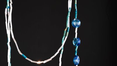Detail of Maree Clark Necklace showing beads