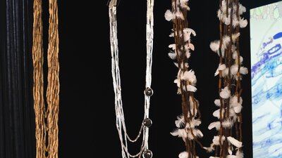 Detail of Maree Clark Necklace showing beads