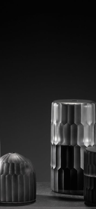 Noir series by Katie-Ann Houghton glass vessels