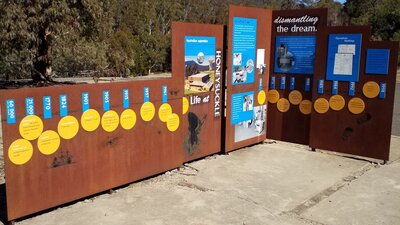 Honeysuckle Tracking Station interp signs