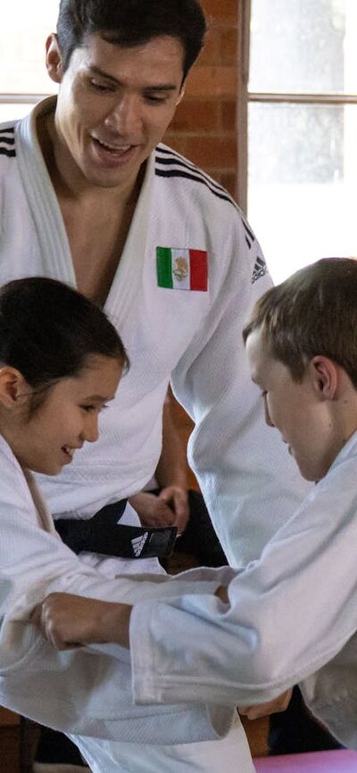 MY EYES - Eduardo Avila Sanchez (NICO) and Nia Rush (ISABELLA) Eduardo Avila Sanchez (NICO) coaching Nia Rush (ISABELLA) in judo with SAM watching
