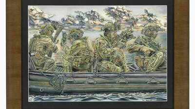Zulu by Daniel Kirkham 4 soldiers in rigid inflatable boat