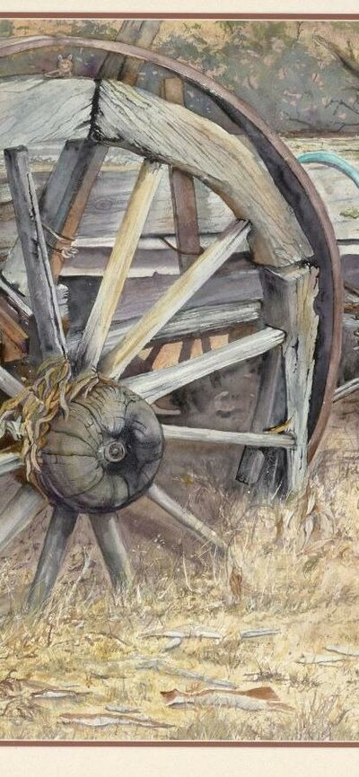 On Foster's Farm by Haley O'Shea broken wagon