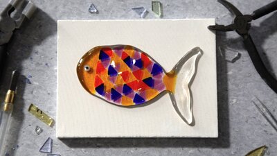 example of kiln formed glass fish