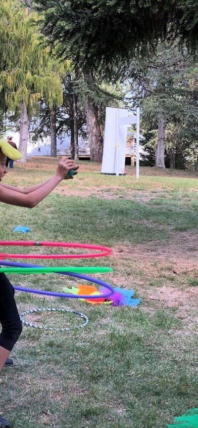 Children activities at Gungahlin Homestead Open Day Girl with hoola hoop