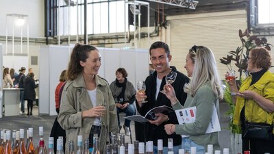 People tasting wine at the National Wine Experience