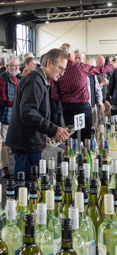 People tasting wine at the National Wine Experience