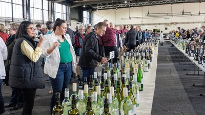 People tasting wine at the National Wine Experience