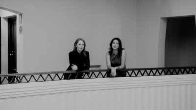 Pictured right is artist Mikaela Stafford, and pictured left is composer Kate Durman Pictured right is artist Mikaela Stafford, and pictured left is composer Kate Durman