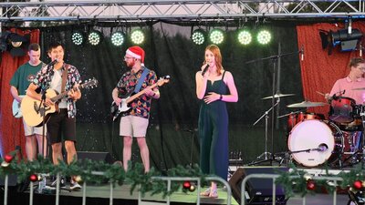 shows musicians performing on the night