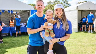 family wearing breakthrough t1d tshirts