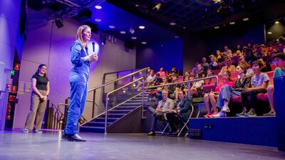 Australia’s First Female Astronaut Katherine Bennell-Pegg speaks to young audience at Questacon