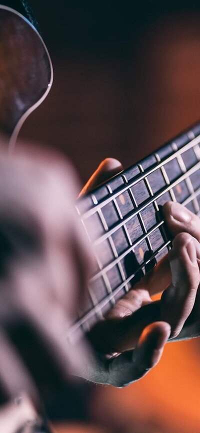 Musician playing guitar