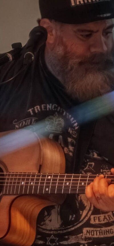 Sean playing guitar